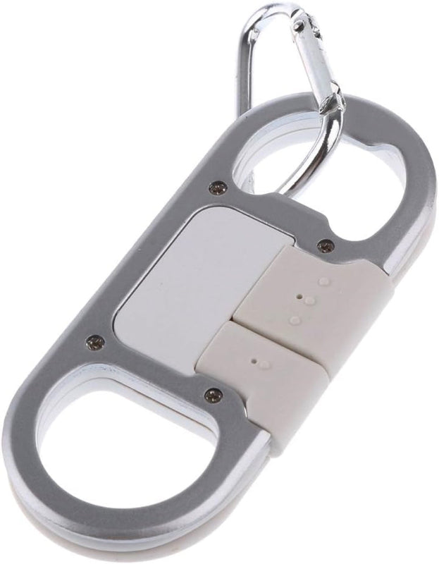 Portable Multifunction Keychain with Lightning Cable, Bottle Opener, and Carabiner