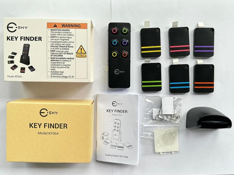 Key Finders & Trackers with 85dB Noise Sound and 6 Receivers - Batteries Included