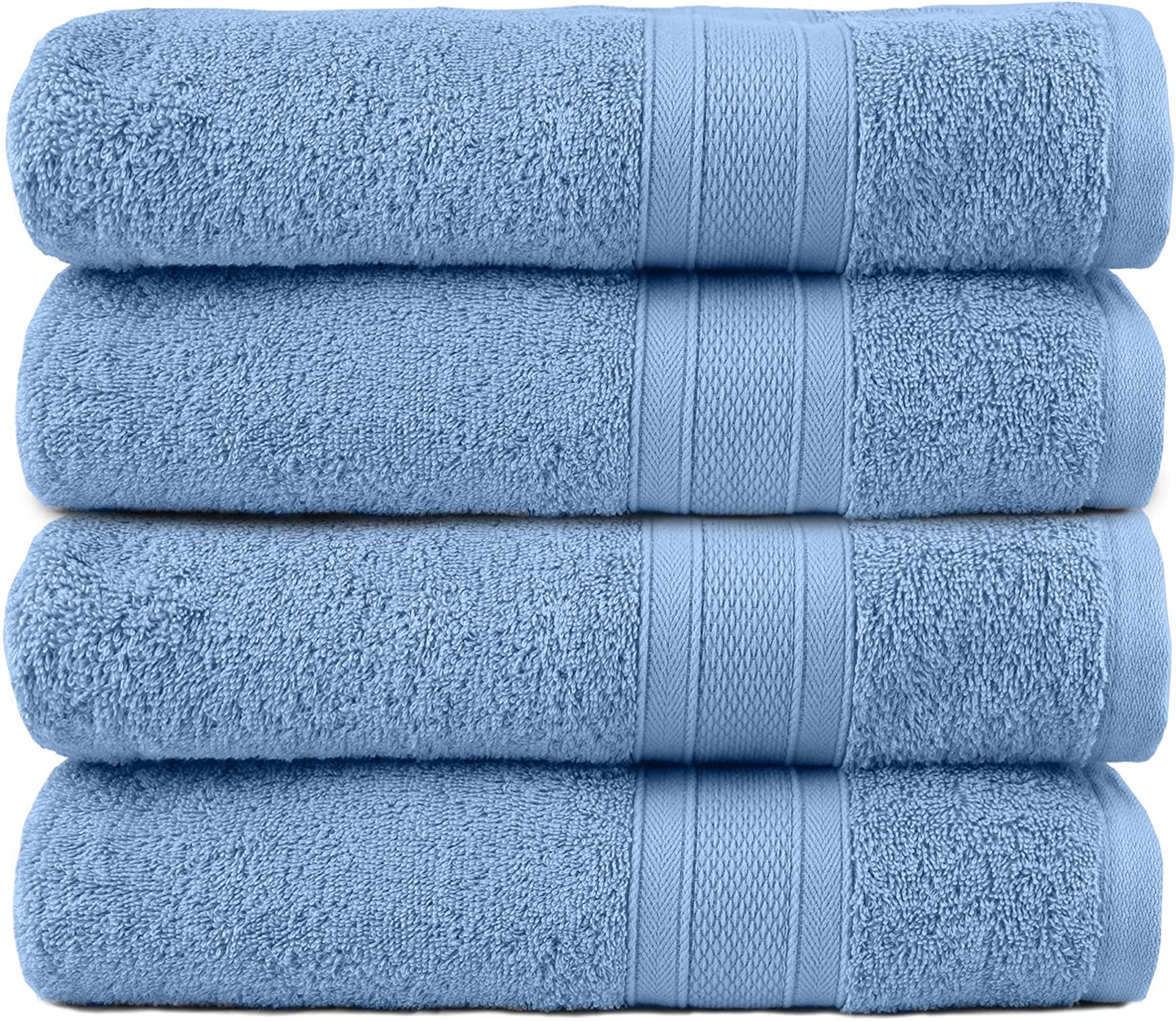 Soft Comfort 100% Air Rich Cotton Yarn Towels, 6 Piece Set - 6 Wash Cloth, Super Soft, High Absorbent, 550 GSM, Machine Washable (Sand)