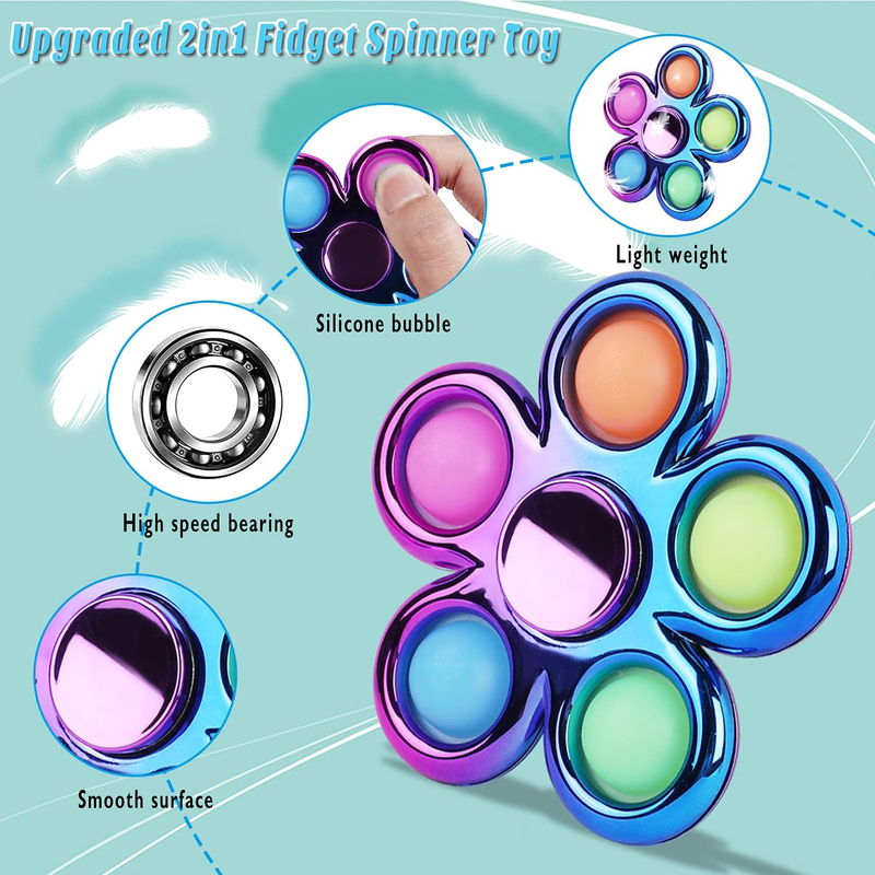 3 Pack Pop Fidget Spinners - Stress Relief