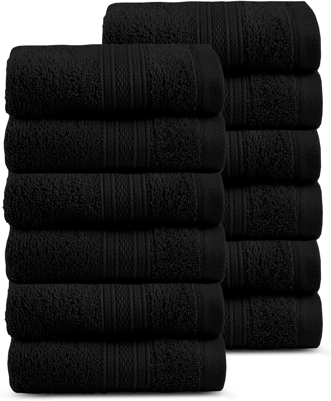 Soft Comfort 100% Air Rich Cotton Yarn Towels, 6 Piece Set - 6 Wash Cloth, Super Soft, High Absorbent, 550 GSM, Machine Washable (Sand)
