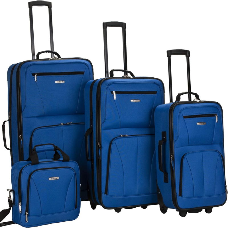4 Piece Rockland Journey Softsided Upright Luggage Set
