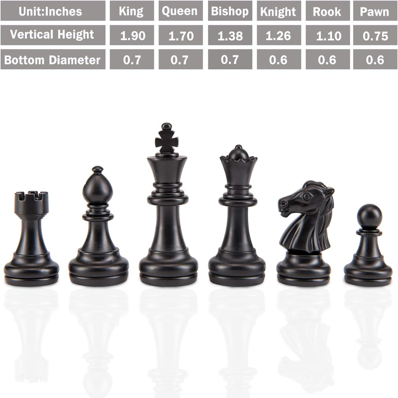 10 Inches Magnetic Travel Chess Set with Folding Chess Board