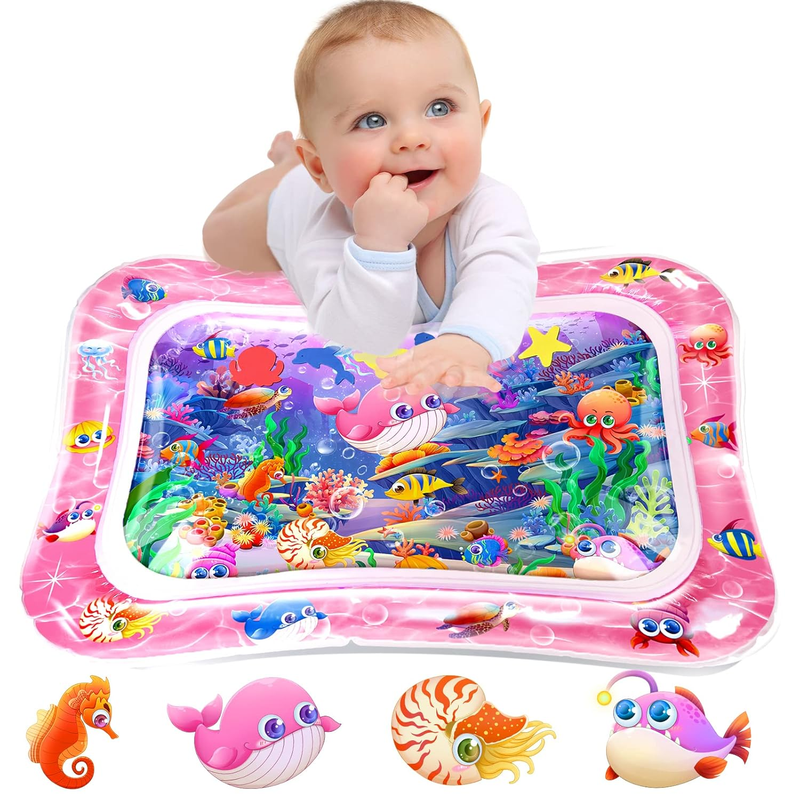 Inflatable Tummy Time Mat, Baby Water Play Mat for Infants and Toddlers