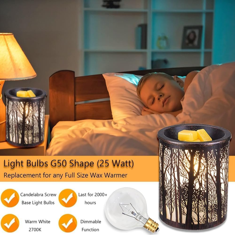 6 Packs- 25 Watt Wax Warmer Bulbs-Light Bulbs for Full Size Scentsy Warmer,