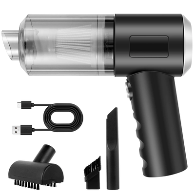 1200Mah Rechargeable Handheld Cordless Car Vacuum Cleaner with Filter & 3 Nozzles 6000Pa