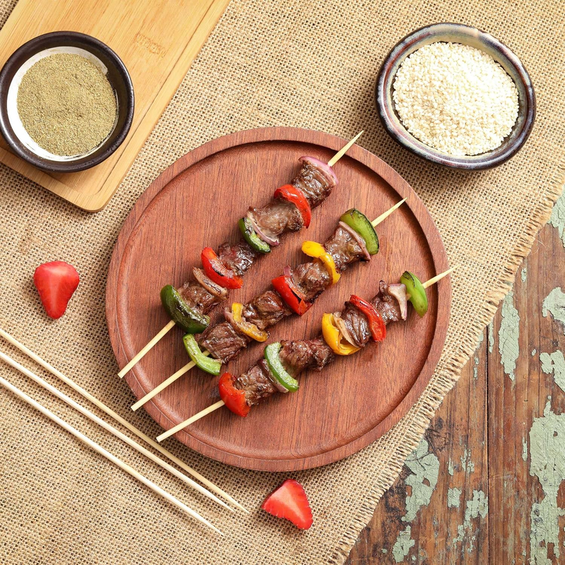 Bamboo Skewers for Appetizers, Fruit, Grilling Kebabs, Cocktail Picks- Natural