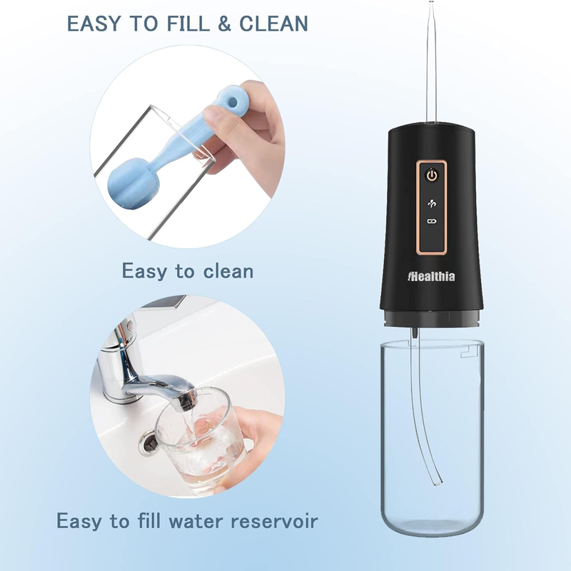 Portable Oral Irrigator Flosser with 3 Modes & 4 Jet Tips
