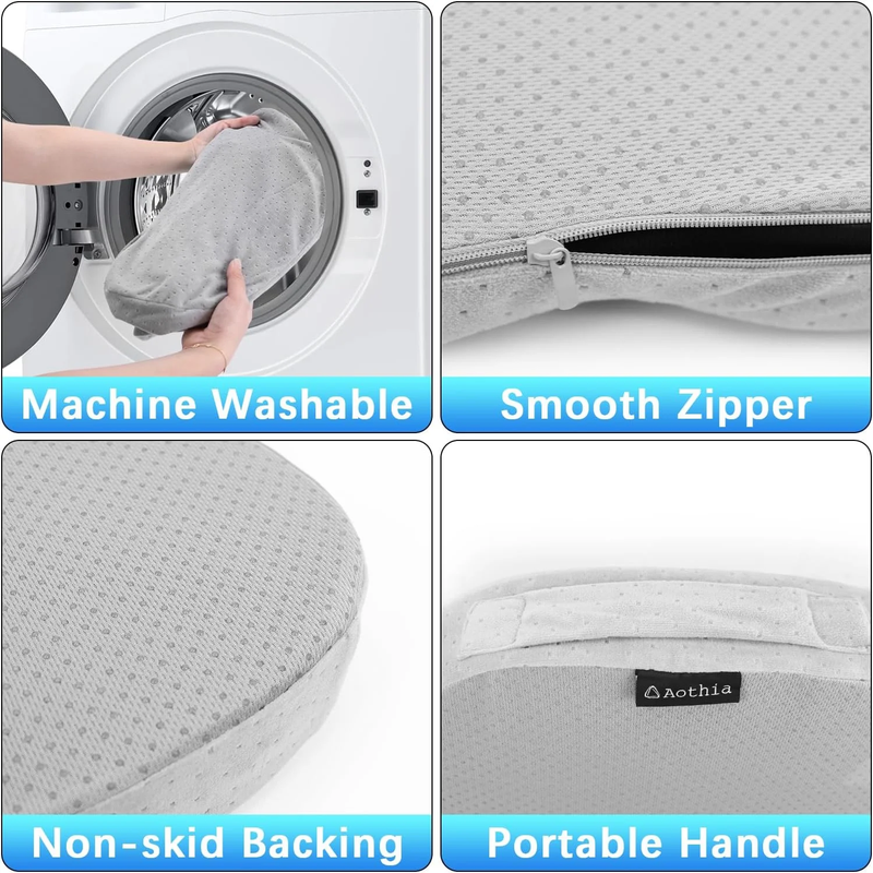 Memory Foam Cooling Gel Seat Cushion for Tailbone Pain Relief