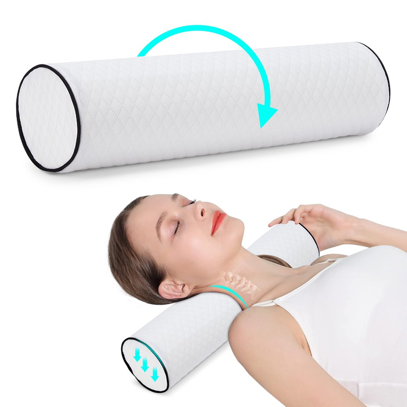 Memory Foam Side Sleeper Pillow for Neck Pain with Breathable Pillowcase