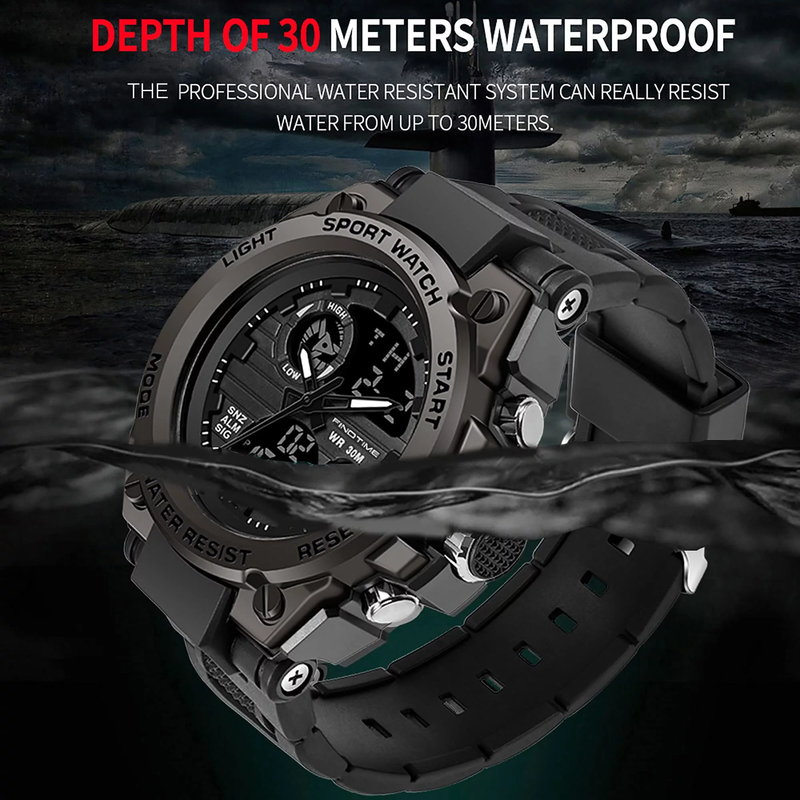 Men's Military Sports Watch Tactical Army Wristwatch LED
