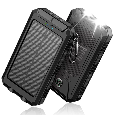 20000 mAh Portable Solar Charger for Iphone and Android - Dual 5V USB Ports