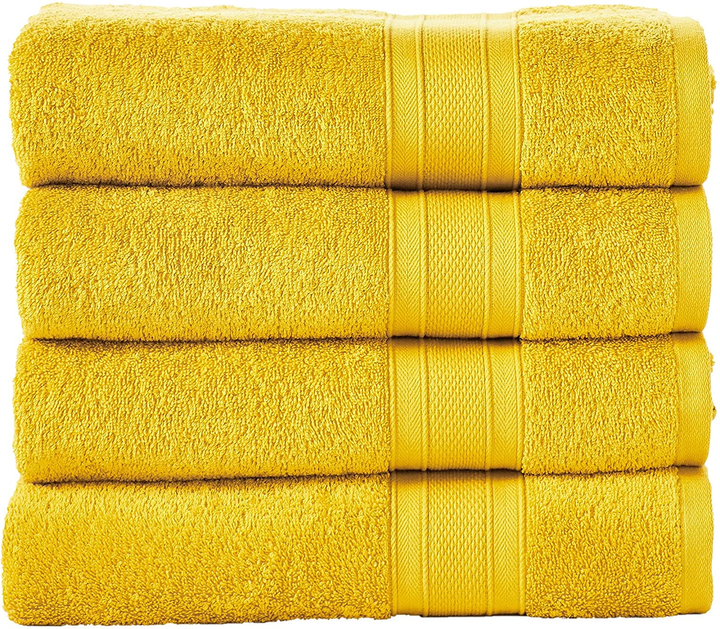 Soft Comfort 100% Air Rich Cotton Yarn Towels, 6 Piece Set - 6 Wash Cloth, Super Soft, High Absorbent, 550 GSM, Machine Washable (Sand)