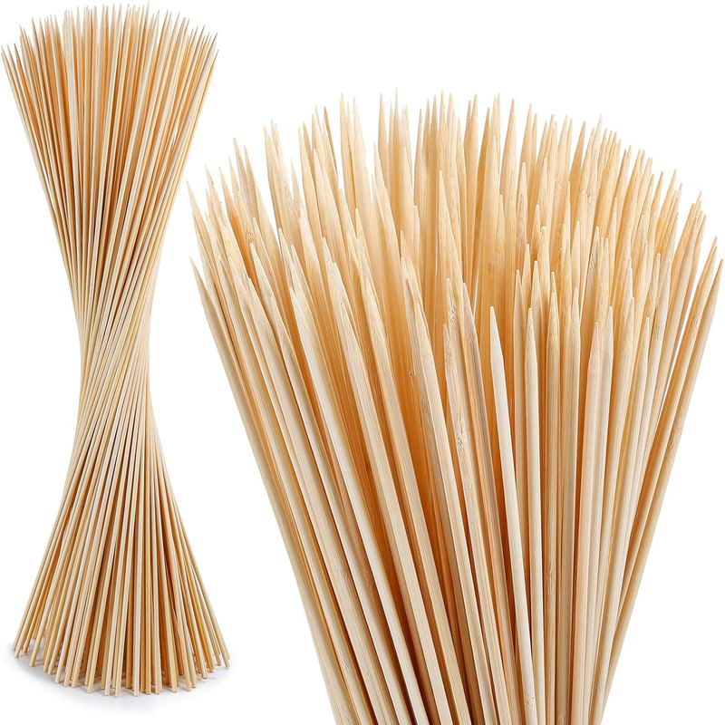 Bamboo Skewers for Appetizers, Fruit, Grilling Kebabs, Cocktail Picks- Natural