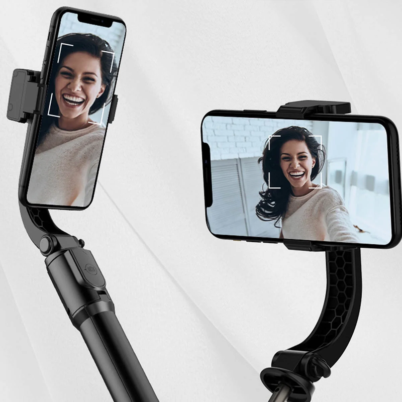 Smart Phone Stabilizer with Extendable Selfie Stick Tripod & Handheld Bluetooth Wireless Remote
