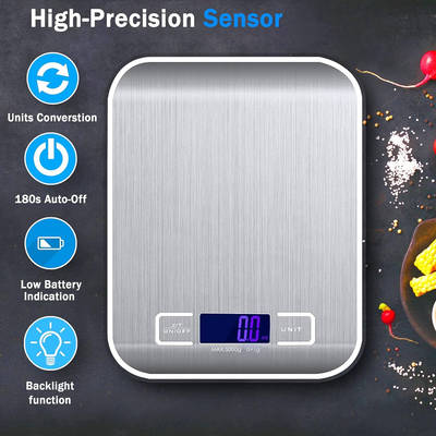 Premium Stainless Steel Food Scale with LCD Display