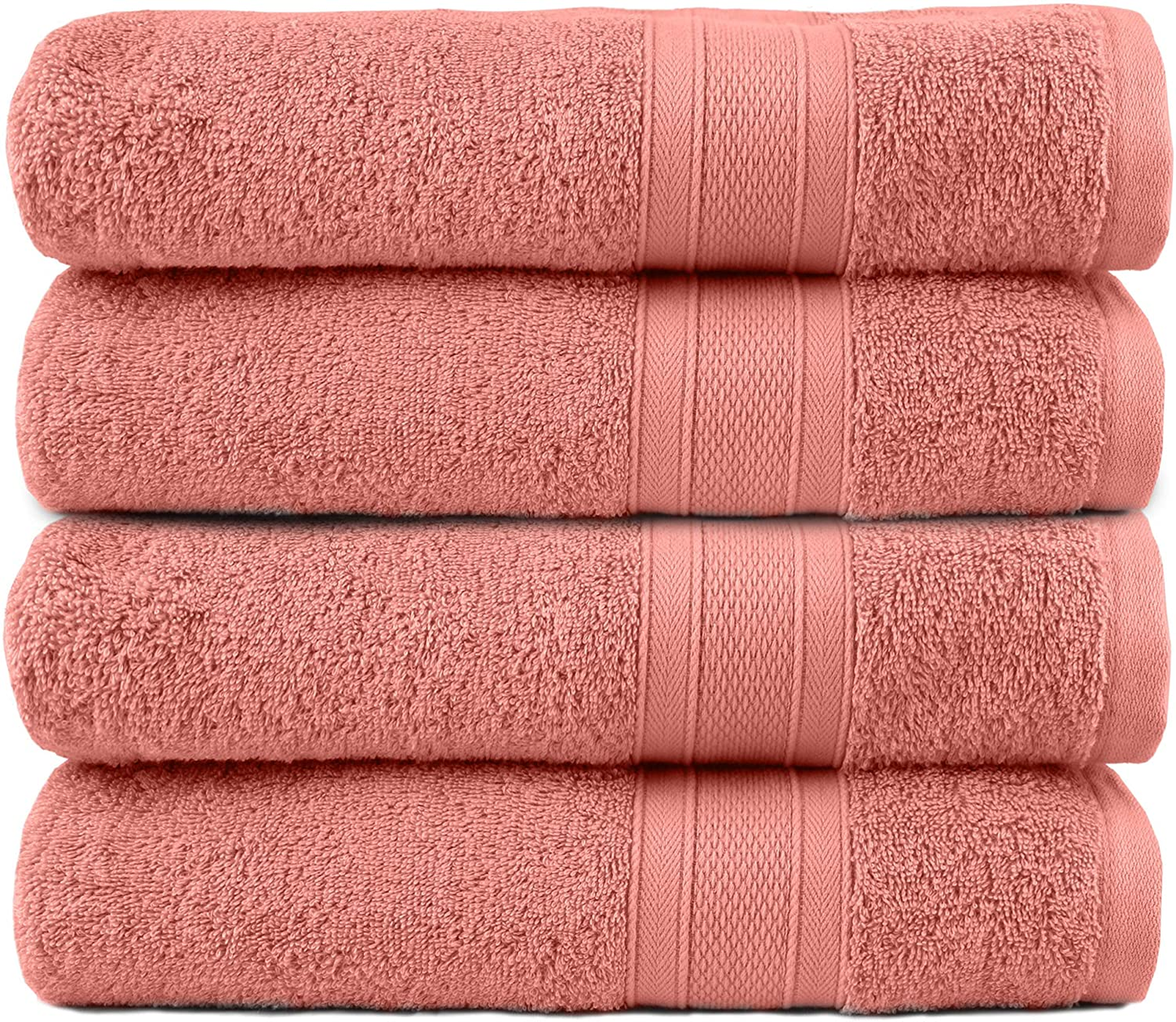 Soft Comfort 100% Air Rich Cotton Yarn Towels, 6 Piece Set - 6 Wash Cloth, Super Soft, High Absorbent, 550 GSM, Machine Washable (Sand)