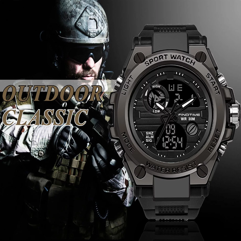 Men's Military Sports Watch Tactical Army Wristwatch LED