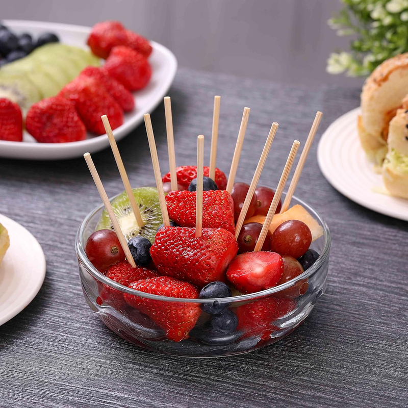Bamboo Skewers for Appetizers, Fruit, Grilling Kebabs, Cocktail Picks- Natural