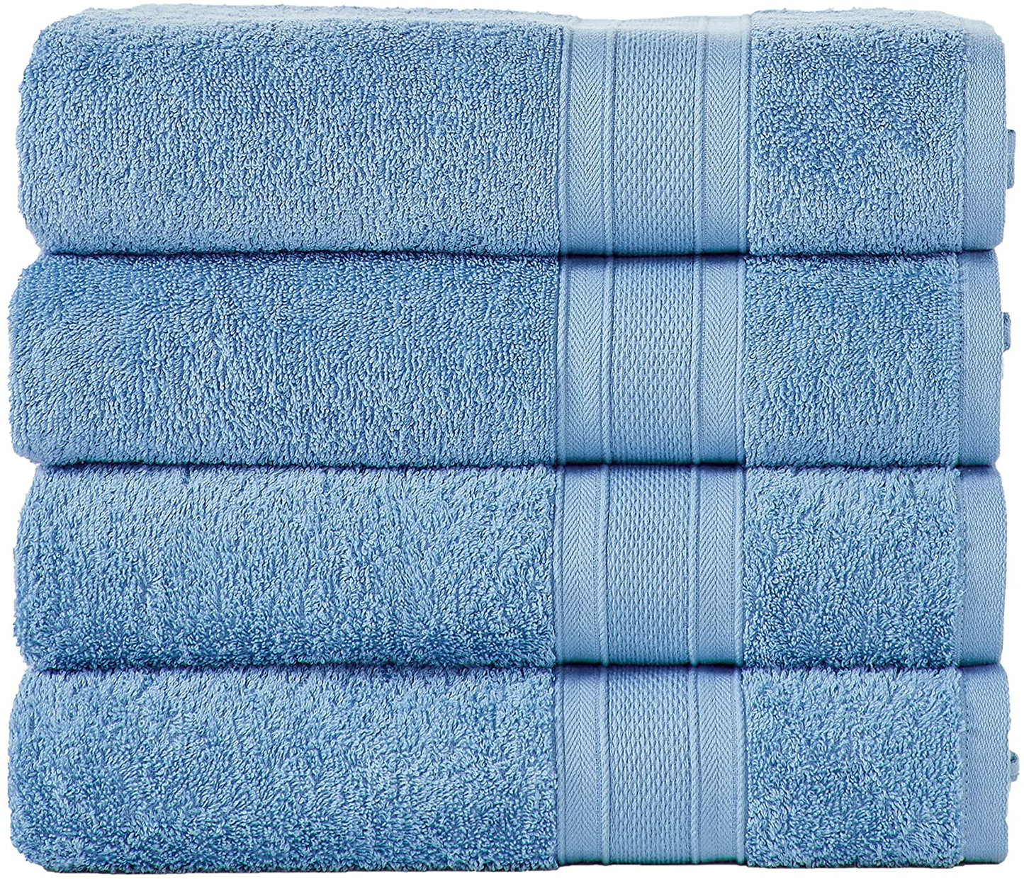 Soft Comfort 100% Air Rich Cotton Yarn Towels, 6 Piece Set - 6 Wash Cloth, Super Soft, High Absorbent, 550 GSM, Machine Washable (Sand)