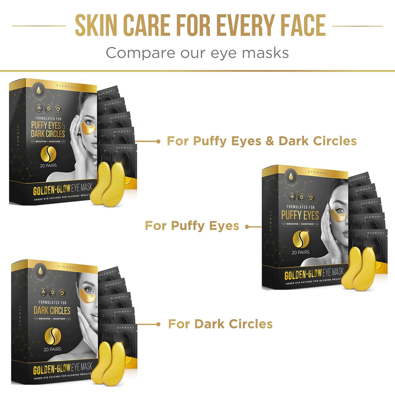 Golden Glow Under Eye Patches - Rejuvenating Treatment for Dark Circles
