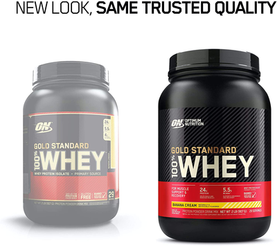 Optimum Nutrition Gold Standard 100% Protein Powder, 2 Pound (Packaging May Vary) Whey Banana Cream