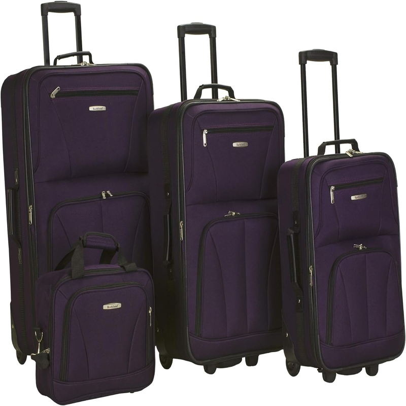 4 Piece Rockland Journey Softsided Upright Luggage Set