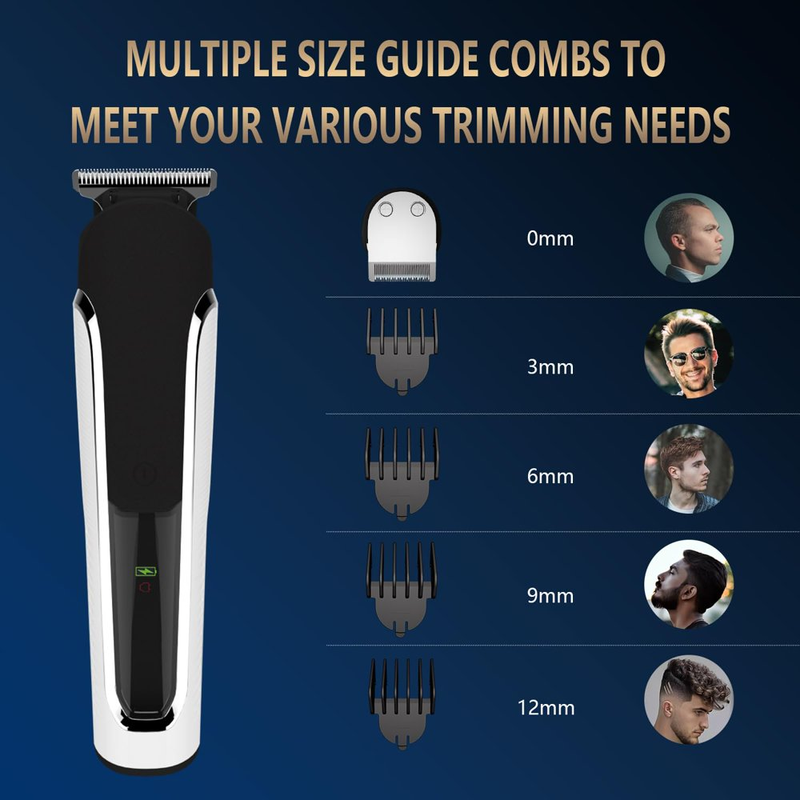 All-In-One Men's Grooming Kit with Nose and Ear Trimmer - Includes Limit Combs