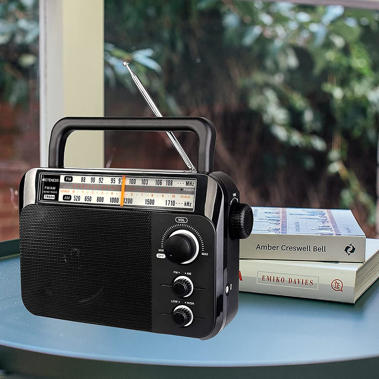 Retekess TR604 AM FM Radio, Portable Radios with Best Reception, AC or D Battery Powered Analog Radio, with Clear Dial and Large Knob, for Home