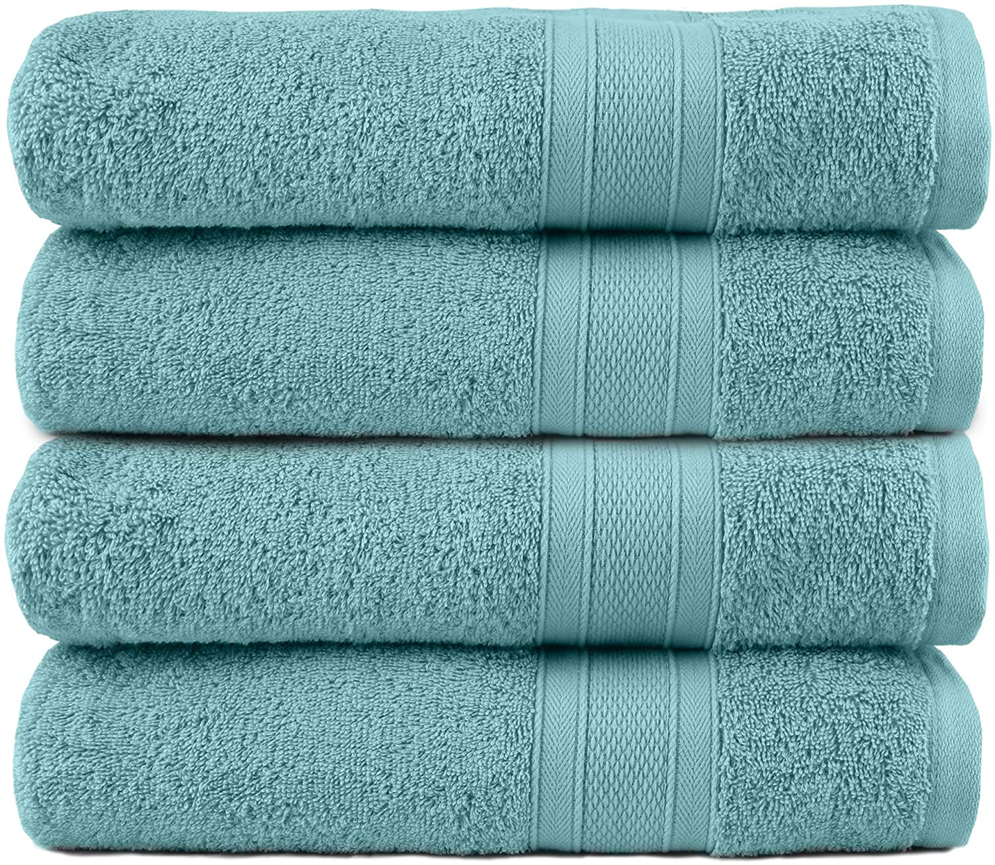 Soft Comfort 100% Air Rich Cotton Yarn Towels, 6 Piece Set - 6 Wash Cloth, Super Soft, High Absorbent, 550 GSM, Machine Washable (Sand)