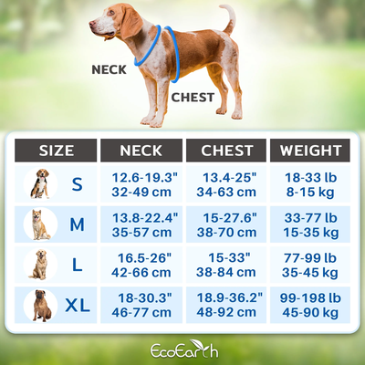 Dog Harness Soft-Padded w/ Reflective Strips for Running, Hiking & Training