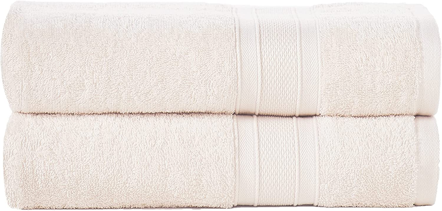 Soft Comfort 100% Air Rich Cotton Yarn Towels, 6 Piece Set - 6 Wash Cloth, Super Soft, High Absorbent, 550 GSM, Machine Washable (Sand)