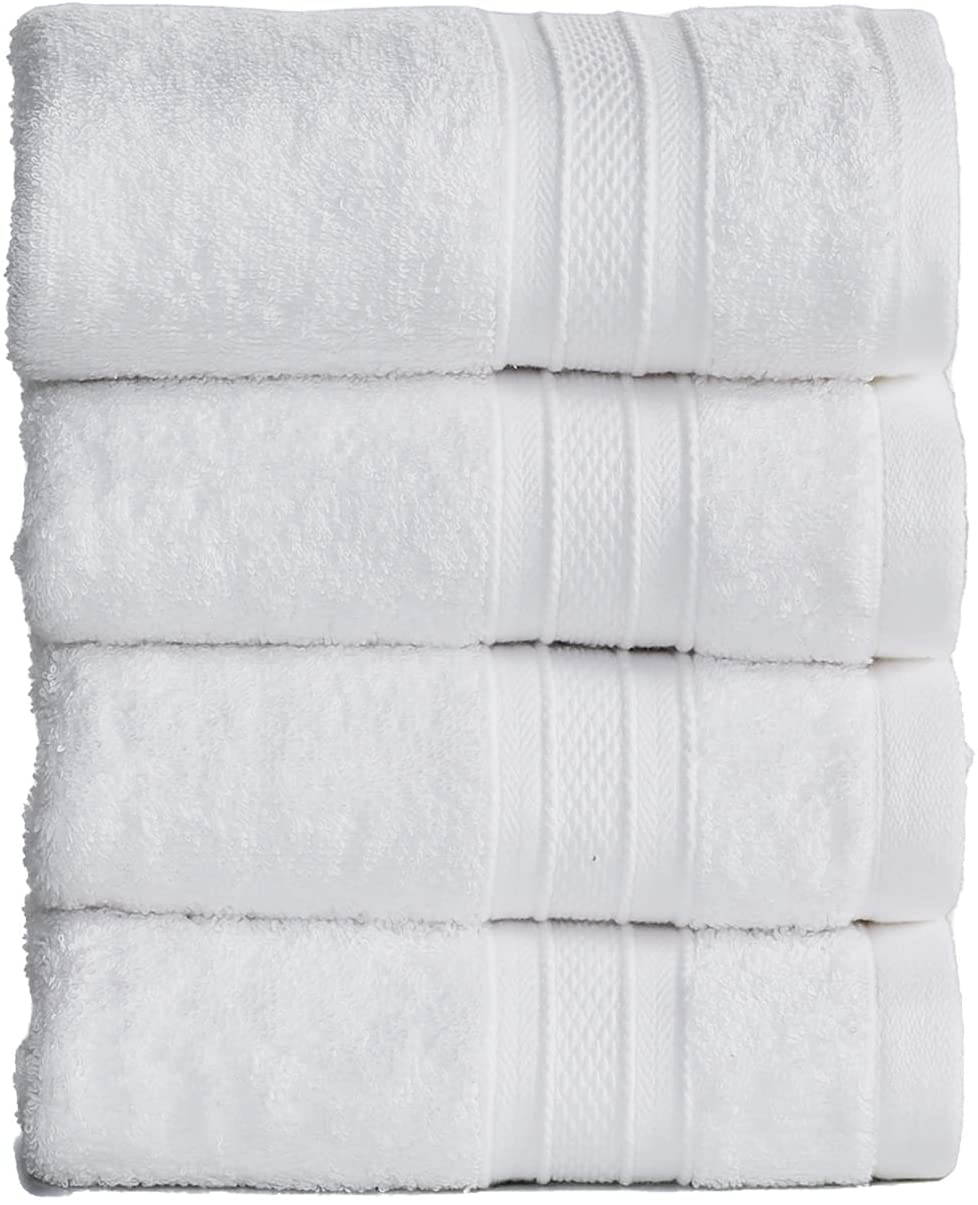 Soft Comfort 100% Air Rich Cotton Yarn Towels, 6 Piece Set - 6 Wash Cloth, Super Soft, High Absorbent, 550 GSM, Machine Washable (Sand)