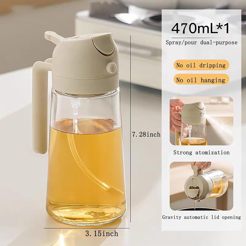2 in 1 Oil Sprayer & Dispenser for Cooking