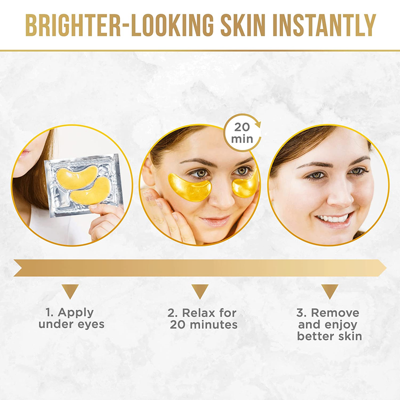 Golden Glow Under Eye Patches - Rejuvenating Treatment for Dark Circles