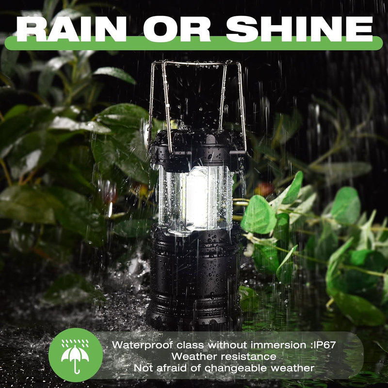 4 Pack Collapsible Lanterns - Battery Operated