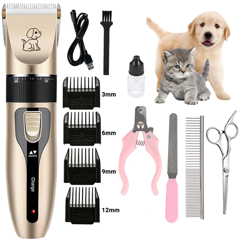 4-in-1 Pet Cordless Grooming Trimmer Kit
