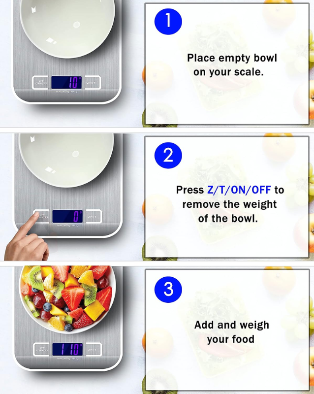 Premium Stainless Steel Food Scale with LCD Display