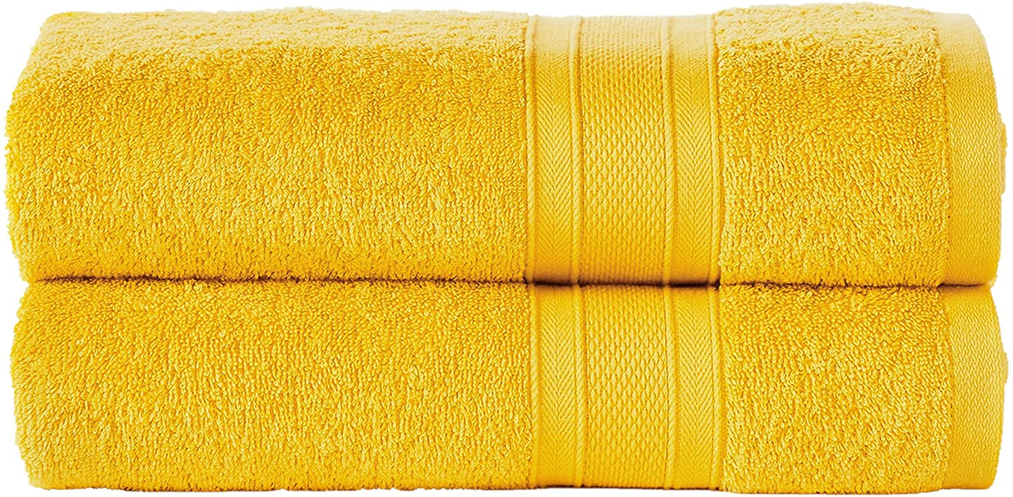 Soft Comfort 100% Air Rich Cotton Yarn Towels, 6 Piece Set - 6 Wash Cloth, Super Soft, High Absorbent, 550 GSM, Machine Washable (Sand)