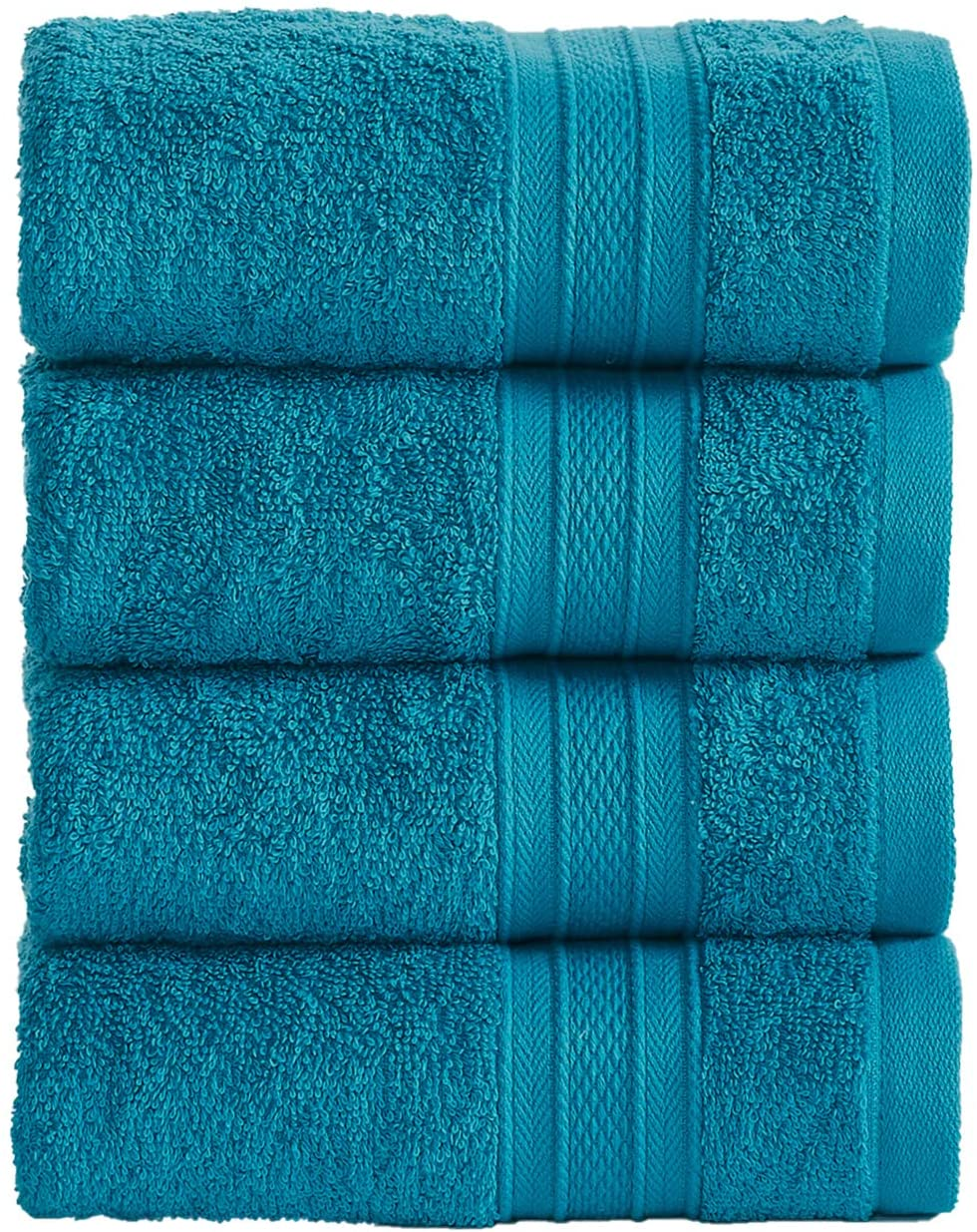 Soft Comfort 100% Air Rich Cotton Yarn Towels, 6 Piece Set - 6 Wash Cloth, Super Soft, High Absorbent, 550 GSM, Machine Washable (Sand)