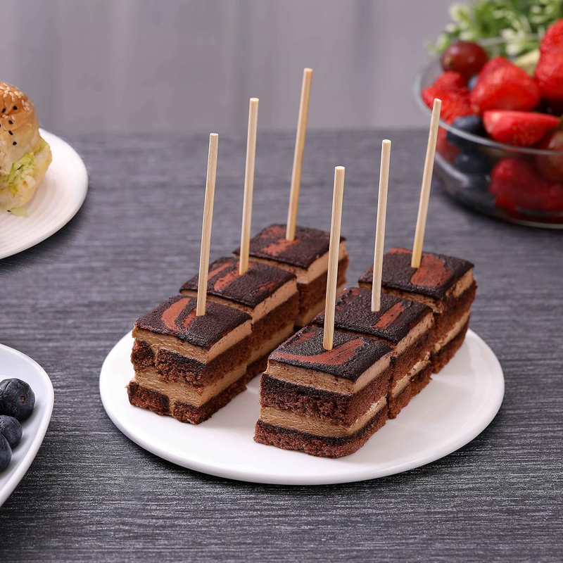 Bamboo Skewers for Appetizers, Fruit, Grilling Kebabs, Cocktail Picks- Natural