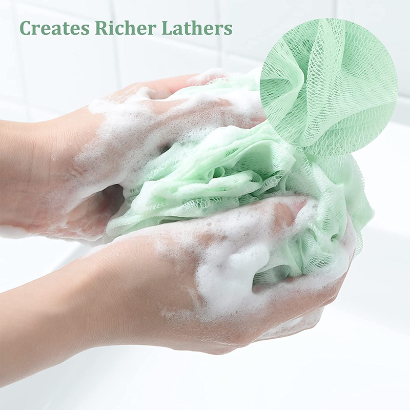 4 Pack of Shower Loofahs Bath Sponges