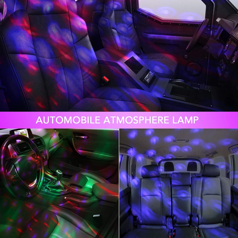 USB Mini Disco Ball Party Lights - Sound Activated DJ Stage Strobe Lights
