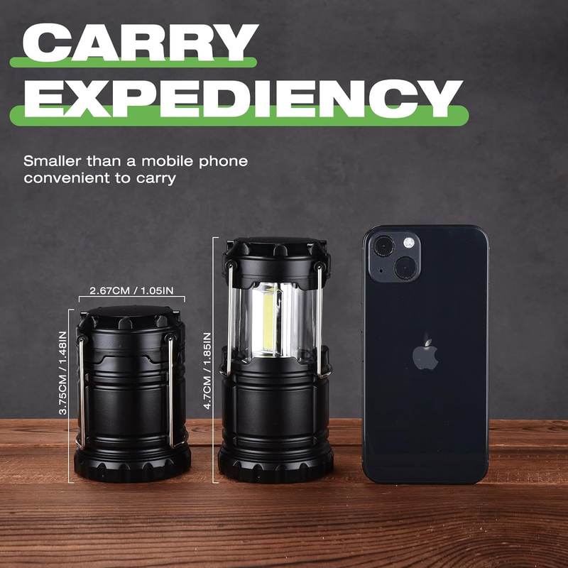 4 Pack Collapsible Lanterns - Battery Operated