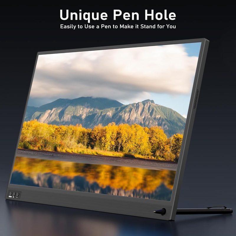 15.6" Portable Monitor - Full HD Computer Display USB C Dual Monitor with Speaker