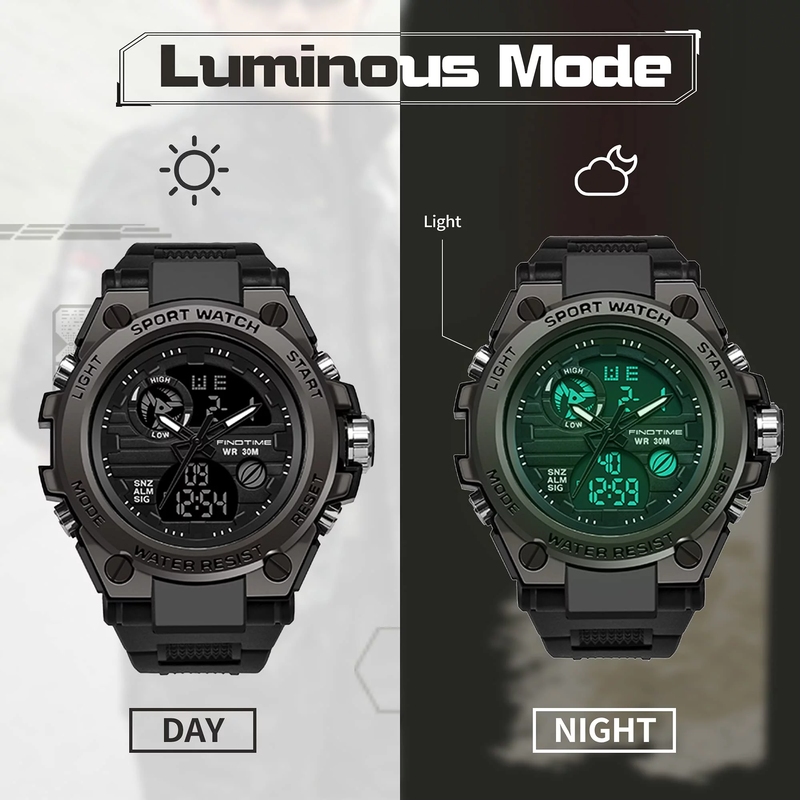 Men's Military Sports Watch Tactical Army Wristwatch LED