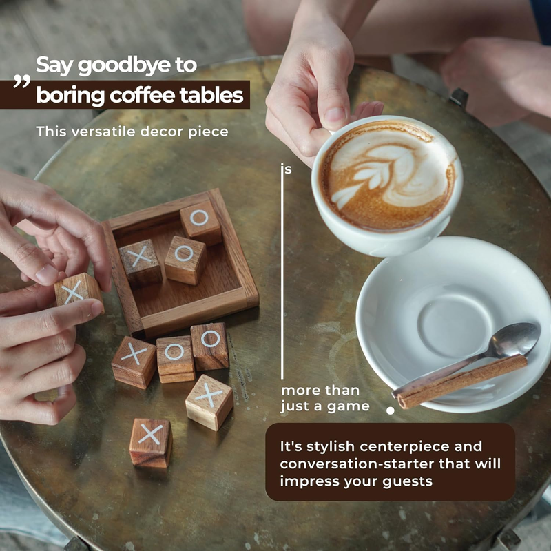 Tic Tac Toe for Kids and Adults - Coffee Table Activity