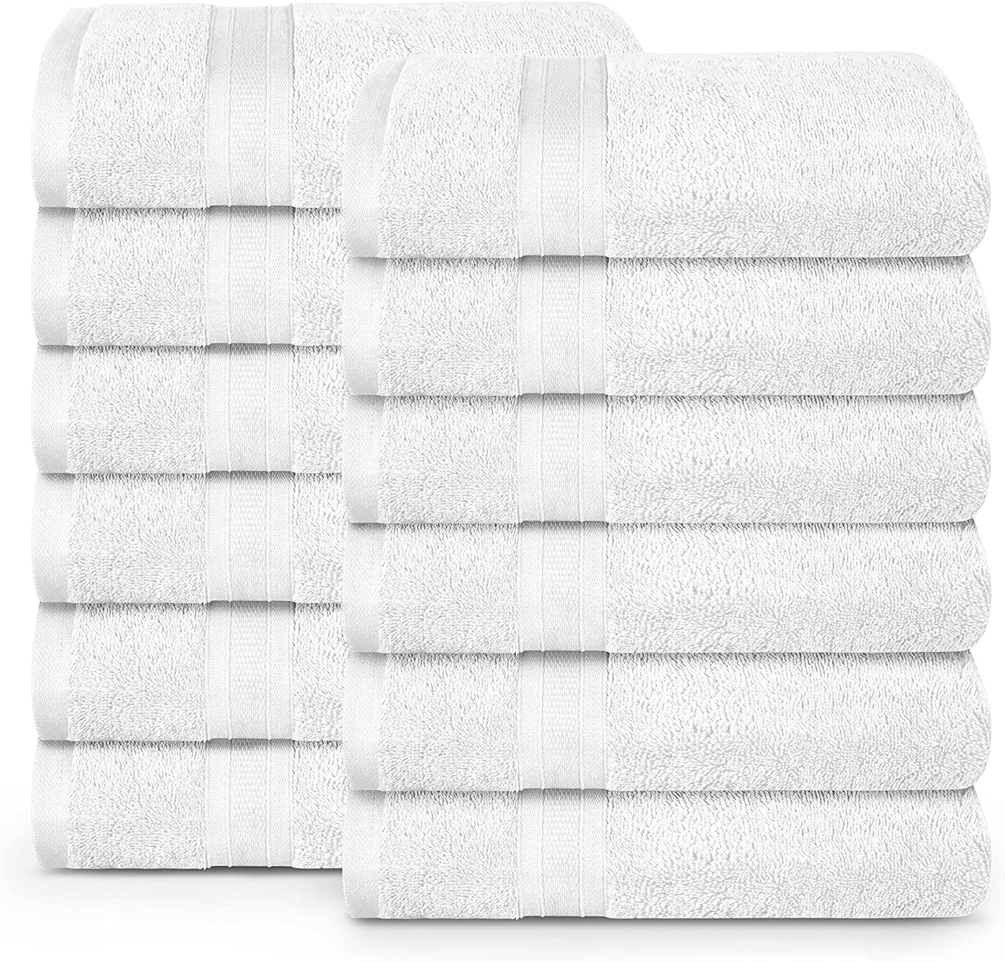 Soft Comfort 100% Air Rich Cotton Yarn Towels, 6 Piece Set - 6 Wash Cloth, Super Soft, High Absorbent, 550 GSM, Machine Washable (Sand)