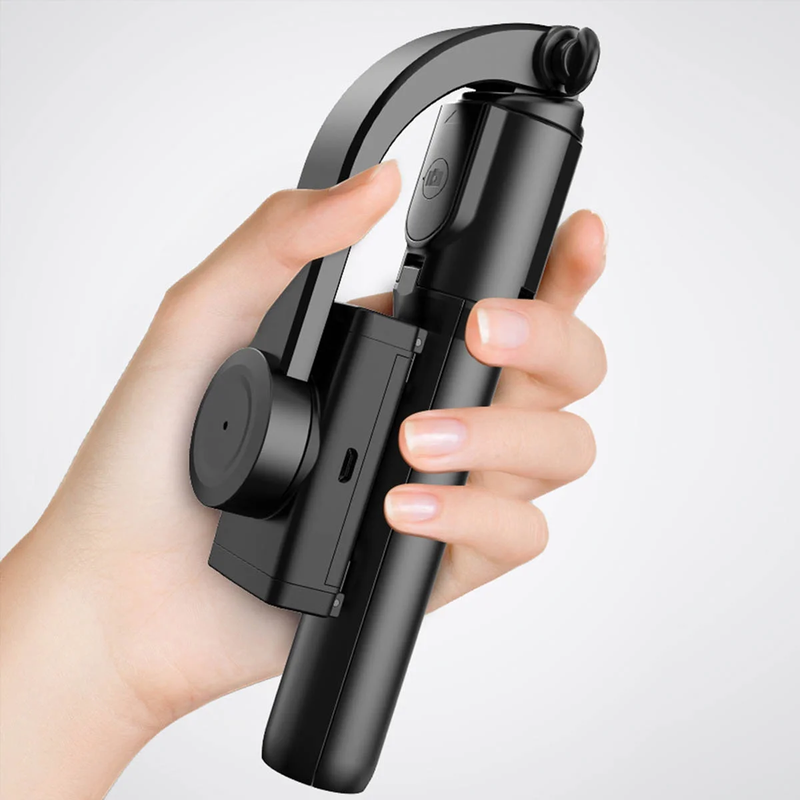 Smart Phone Stabilizer with Extendable Selfie Stick Tripod & Handheld Bluetooth Wireless Remote