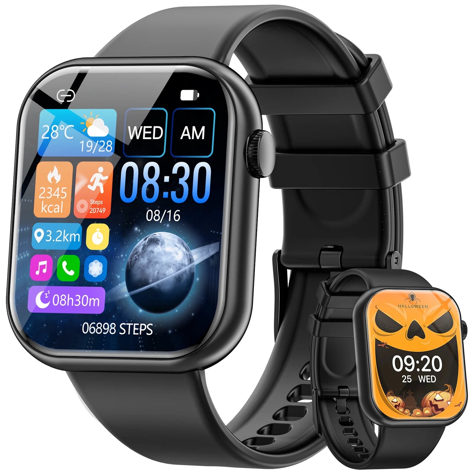 Smartwatch with 1.85" Screen - Answer/Make Calls/100+ Sports Modes/Message Reminder, IP67 Waterproof